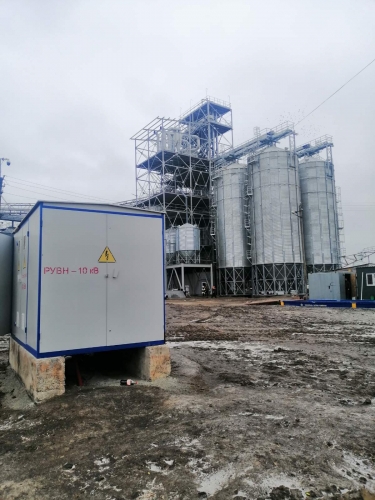Монтаж КТП-400 на елеваторі.